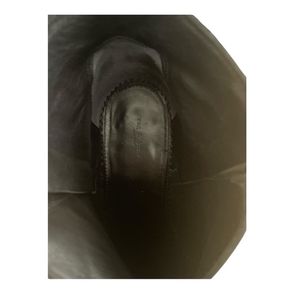 rag & bone Margot Boot | Black Suede | Wooden Heel | Size 9 - Picture 6 of 6